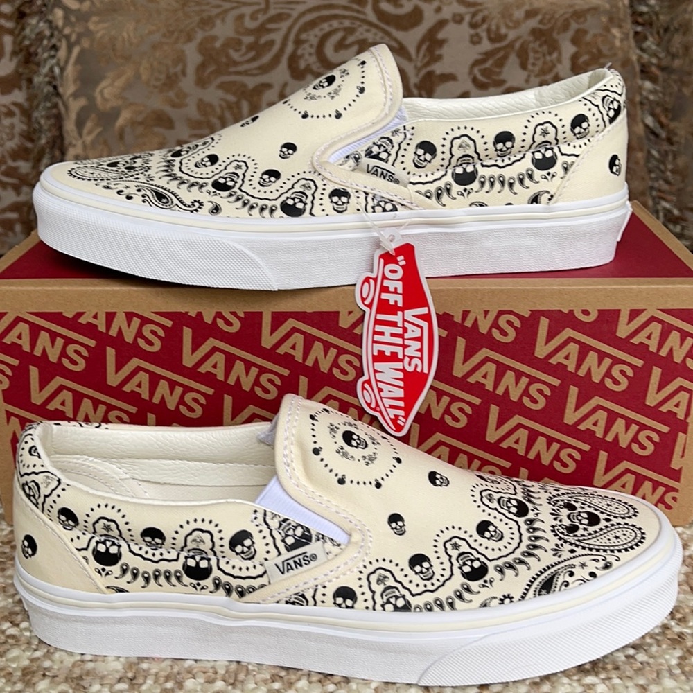 Vans Classic Slip On Bandana Classic White/Black W